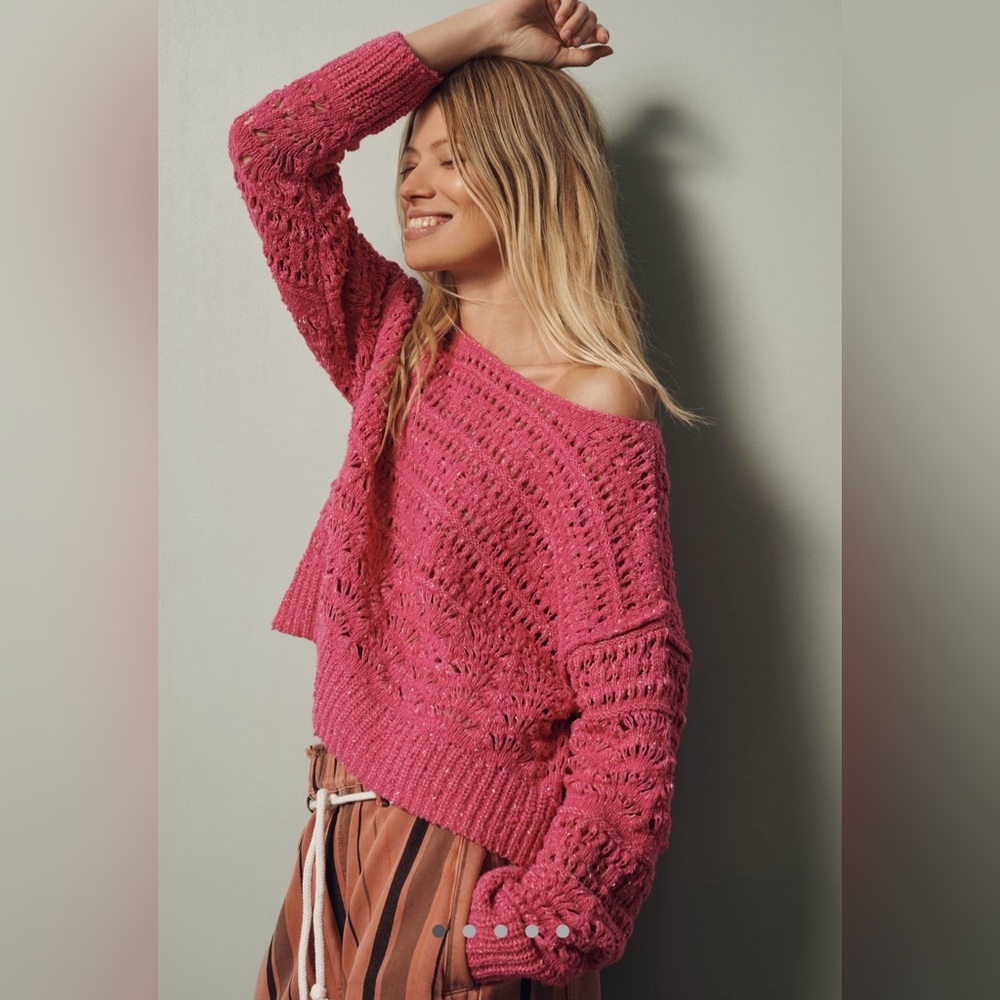 Palmer Open Stitch Sweater by Pilcro